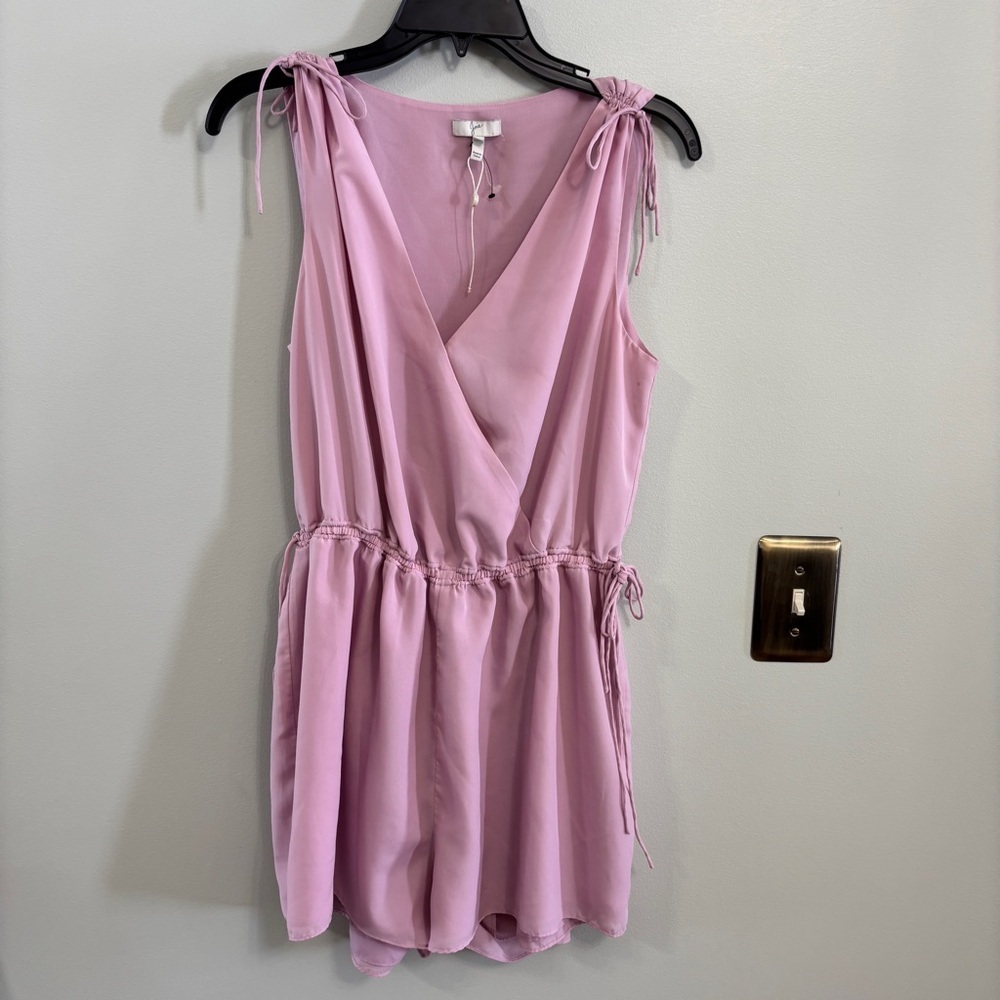 Joie Keona Pink Sleeveless cinch Romper purple medium